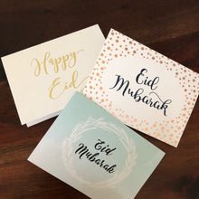 Load image into Gallery viewer, Eid Mubarak wreath cards - set of 5