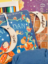 Load image into Gallery viewer, Wooden Tag - Personalized Crescent | Minimal Design | Ramadan Gift Basket | Medallion