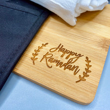 Load image into Gallery viewer, Happy Ramadan kitchen Gift Set | Potholder | Cutting Board | Charcuterie | Towel | Kitchen Essentials | Family Eid Gift